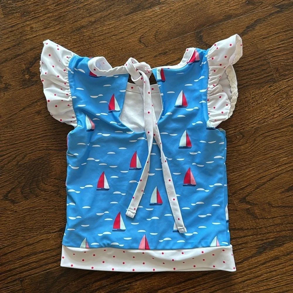 SweetHoney Blue and White Kids Swim Set